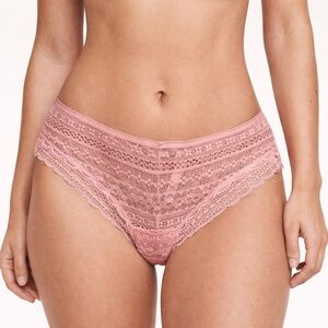 Victoria’s Secret Pink Lace Cheeky Hipster Panty Rose Pink Floral Stretch Sexy